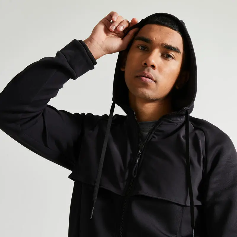 Domyos Chaqueta Fitness Performance Hombre Negro Transpirable Cremallera 7 Domyos Chaqueta Fitness Performance Hombre Negro Transpirable Cremallera - Imagen 5