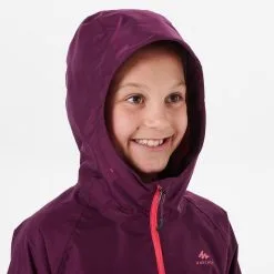 Chaqueta Impermeable De Montaña Trekking Niños 7-15 Años Quechua MH500 Violeta -tienda de equipos de fitness chaqueta impermeable de montaa trekking nios 7 15 aos quechua mh500 violeta 3