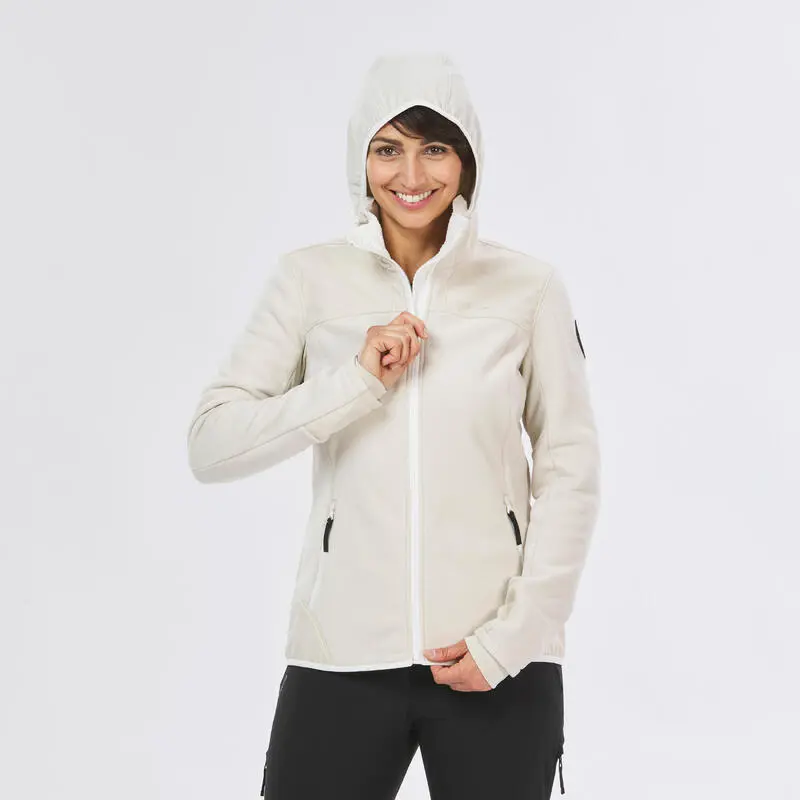 Chaqueta Polar De Montaña Y Nieve Mujer Quechua SH500 X-Warm Beige 3 Chaqueta Polar De Montaña Y Nieve Mujer Quechua SH500 X-Warm Beige