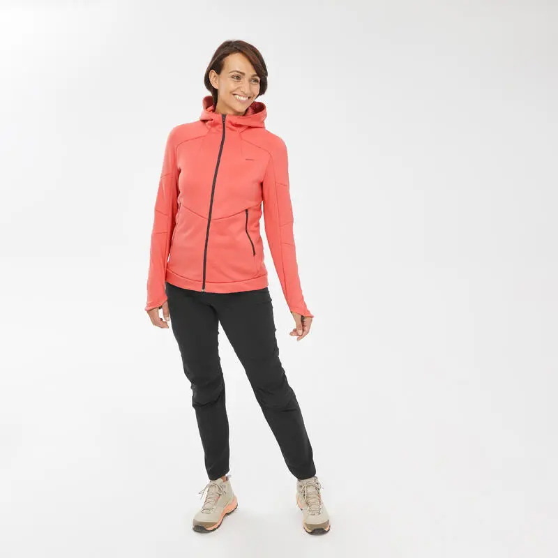Chaqueta Polar De Montaña Y Trekking Con Capucha Mujer Quechua MH520 Naranja 5 Chaqueta Polar De Montaña Y Trekking Con Capucha Mujer Quechua MH520 Naranja - Imagen 3