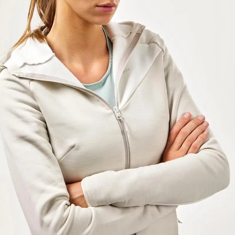 Chaqueta Polar De Montaña Y Trekking Con Capucha Mujer Quechua MH900 Blanco 6 Chaqueta Polar De Montaña Y Trekking Con Capucha Mujer Quechua MH900 Blanco - Imagen 4