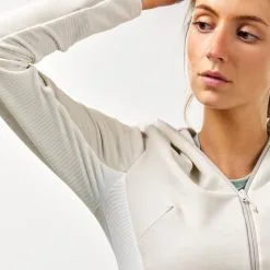 Chaqueta Polar De Montaña Y Trekking Con Capucha Mujer Quechua MH900 Blanco 12 Chaqueta Polar De Montaña Y Trekking Con Capucha Mujer Quechua MH900 Blanco -tienda de equipos de fitness chaqueta polar de montaa y trekking con capucha mujer quechua mh900 blanco 4