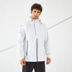 CHAQUETA RUNNING HOMBRE IMPERMEABLE CORTAVIENTO - KIPRUN RAIN+ NEGRO -tienda de equipos de fitness chaqueta running hombre impermeable cortaviento kiprun rain blanco