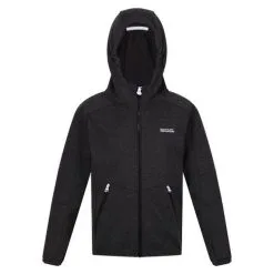 Regatta Chaqueta Softshell Maxwell Jaspeada Para Niños/Niñas Negro
