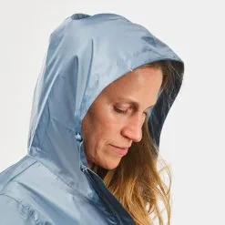 Chubasquero Impermeable De Montaña Y Trekking Mujer Quechua Raincut Azul -tienda de equipos de fitness chubasquero impermeable de montaa y trekking mujer quechua raincut azul 4