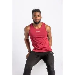 AESTHETIC WOLF Core Scoop Tank Top Fitness - Hombre - Rojo