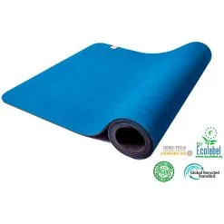 STAYOGA Esterilla De Yoga Phoenix Pro Azul/Negro 100% Poliéster Orgánico. Antideslizante