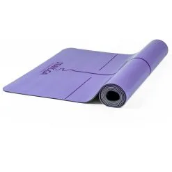 STAYOGA Esterilla De Yoga PU Pro Rojo - Lineas Posicionamento Y Alineación Orgánico -tienda de equipos de fitness esterilla de yoga pu pro lila lineas posicionamento y alineacion organico