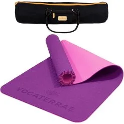 YOGATERRAE Esterilla De Yoga TPE Coral Bordeaux + Correa + Bolsa De Transporte 13 YOGATERRAE Esterilla De Yoga TPE Coral Bordeaux + Correa + Bolsa De Transporte -tienda de equipos de fitness esterilla de yoga tpe rosa purpura correa bolsa de transporte