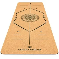 YOGATERRAE Esterilla Yoga De Corcho Y Caucho Natural + Correa + Bolsa De Transporte -tienda de equipos de fitness esterilla yoga de corcho y caucho natural correa bolsa de transporte 1
