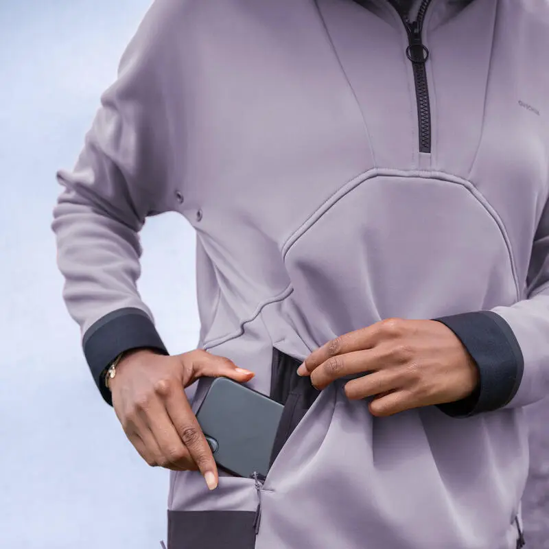 Forro Polar De Montaña Y Trekking Con Capucha Mujer Quechua MH500 Violeta 4 Forro Polar De Montaña Y Trekking Con Capucha Mujer Quechua MH500 Violeta - Imagen 2