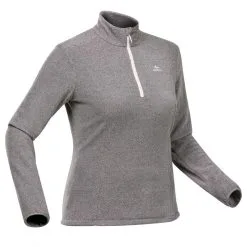 Forro Polar Montaña Y Trekking Mujer Quechua MH100 Gris -tienda de equipos de fitness forro polar montaa y trekking mujer quechua mh100 gris 3