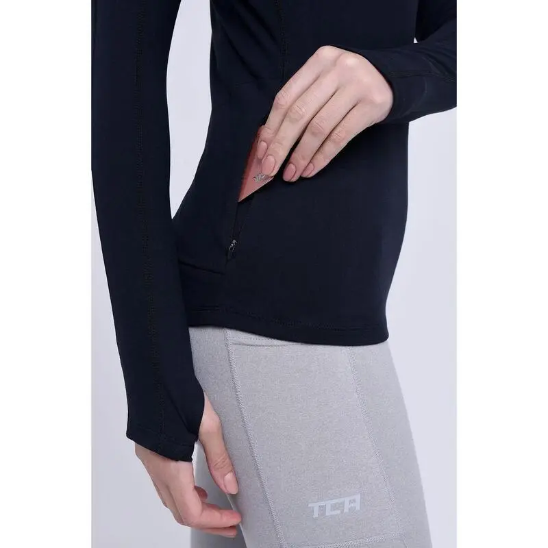 TCA Fusion Camiseta De Manga Larga Con Media Cremallera Para Mujer 5 TCA Fusion Camiseta De Manga Larga Con Media Cremallera Para Mujer - Imagen 3
