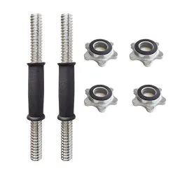 Juego 2 Barras Mancuernas De Hierro 25mm Fitness Tech