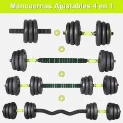 OZIO FITNESS Juego Kit 30 Kg De Mancuernas 4 En 1 MultiFit -tienda de equipos de fitness juego kit 30 kg de mancuernas 4 en 1 multifit 1