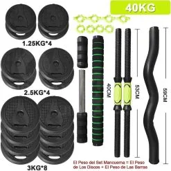 OZIO FITNESS Juego Kit 40 Kg De Mancuernas 4 En 1 MultiFit -tienda de equipos de fitness juego kit 40 kg de mancuernas 4 en 1 multifit 2