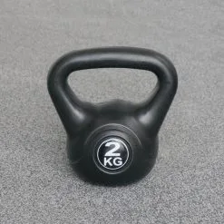 IVOL Kettlebell 2 Kg - Plástico - Para Uso Interior Y Exterior - Negro -tienda de equipos de fitness kettlebell 2 kg plastico para uso interior y exterior negro 1