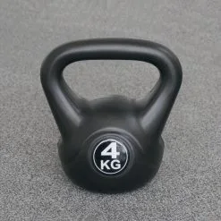 IVOL Kettlebell 4 Kg - Plástico - Para Uso Interior Y Exterior - Negro -tienda de equipos de fitness kettlebell 4 kg plastico para uso interior y exterior negro 1