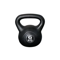 IVOL Kettlebell 6 Kg - Plástico - Para Uso Interior Y Exterior - Negro
