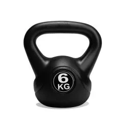Virtufit Kettlebell - Cloruro De Polivinilo - 6Kg - Negro -tienda de equipos de fitness kettlebell cloruro de polivinilo 6kg negro 1