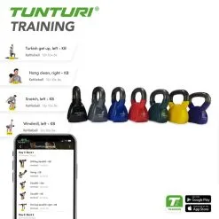 Tunturi Kettlebell De Vinilo - 12 Kg -tienda de equipos de fitness kettlebell de vinilo 12 kg 3