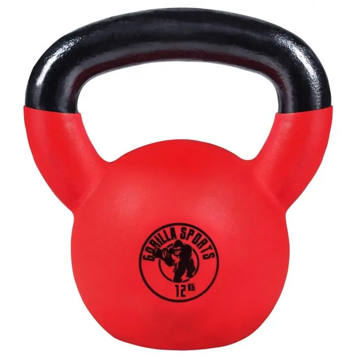 Kettlebell Gorilla Sports Hierro Fundido Negro/Rojo 3 Kettlebell Gorilla Sports Hierro Fundido Negro/Rojo