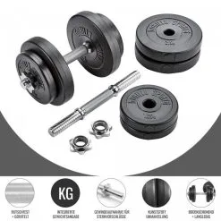 Kit Mancuenras Gorilla Sports 20Kg Diámetro 30/31 Mm -tienda de equipos de fitness kit mancuenras gorilla sports 20kg diametro 3031 mm 4