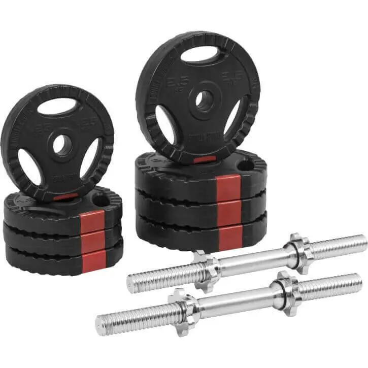 Kit Mancuernas Gorilla Sports Negro/Plateado 20 Kg 7 Kit Mancuernas Gorilla Sports Negro/Plateado 20 Kg - Imagen 5