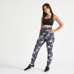 Leggings 7/8 Fitness Cardio Brand Love Adidas Mujer Negro -tienda de equipos de fitness leggings 78 fitness cardio brand love adidas mujer negro 1