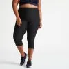 Leggings Fitness Talla Grande Con Bolsillo Teléfono Domyos Negro -tienda de equipos de fitness leggings fitness talla grande con bolsillo telefono domyos negro