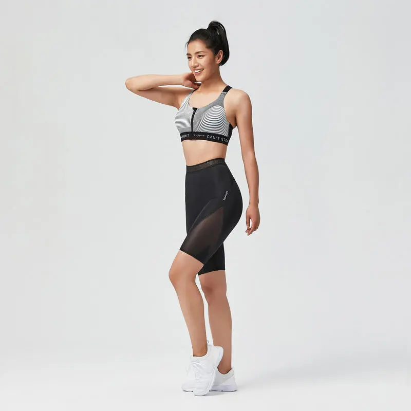 Leggings Mallas Ciclistas Moldeadoras Mujer Domyos FST 921 Negro 5 Leggings Mallas Ciclistas Moldeadoras Mujer Domyos FST 921 Negro - Imagen 3