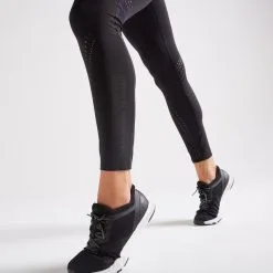Leggings Mallas Fitness Largas Talle Alto Mujer Domyos Negro -tienda de equipos de fitness leggings mallas fitness largas talle alto mujer domyos negro 3