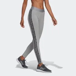 Leggings Mallas Fitness Mujer Adidas 3s Essential Gris -tienda de equipos de fitness leggings mallas fitness mujer adidas 3s essential gris 2