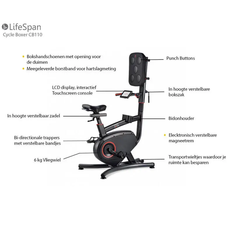 LifeSpan Fitness Bicicleta Estática Bicicleta De Boxeo CB110 7 LifeSpan Fitness Bicicleta Estática Bicicleta De Boxeo CB110 - Imagen 5