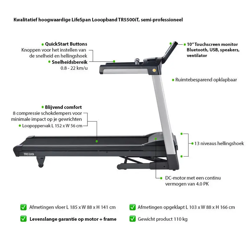 LifeSpan Fitness Cinta De Correr TR5500iT 6 LifeSpan Fitness Cinta De Correr TR5500iT - Imagen 4