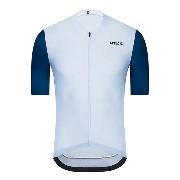 Maillot De Ciclismo Manga Corta Verano Hombre Atelcic CAERU E55 Blanco 3 Maillot De Ciclismo Manga Corta Verano Hombre Atelcic CAERU E55 Blanco