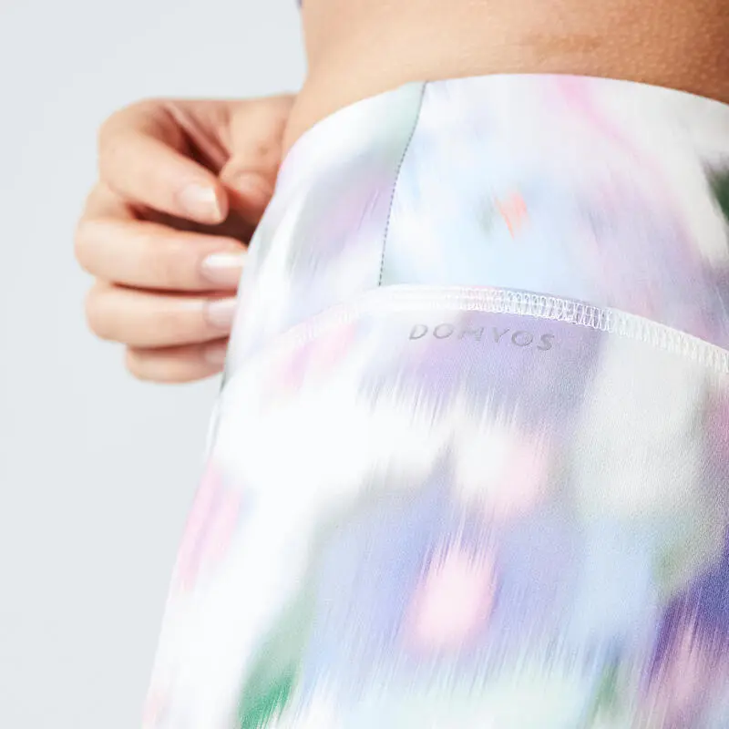 Mallas Fitness Efecto Vientre Plano Mujer Domyos 500 Estampado Blanco 6 Mallas Fitness Efecto Vientre Plano Mujer Domyos 500 Estampado Blanco - Imagen 4