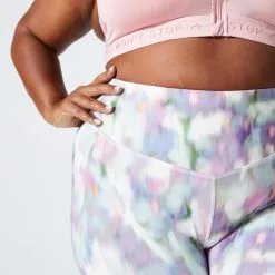 Mallas Fitness Talla Grande Tiro Alto Mujer Domyos 500 Blanco Nieve -tienda de equipos de fitness mallas fitness talla grande tiro alto mujer domyos 500 blanco nieve 2