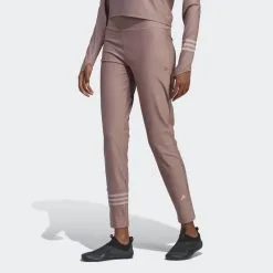 Leggings Mallas Natación Largo Talle Alto Mujer ADIDAS Negro -tienda de equipos de fitness mallas largas de natacion 3 bandas