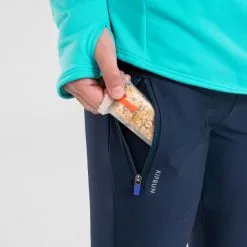 MALLAS LARGAS RUNNING TRANSPIRABLE NIÑOS - KIPRUN DRY AZUL MARINO -tienda de equipos de fitness mallas largas running transpirable nios kiprun dry azul marino 2