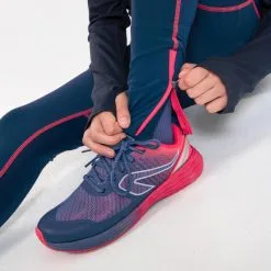 Mallas Largas Running Transpirables Niña Kiprun Dry + Azul Marino -tienda de equipos de fitness mallas largas running transpirables nia kiprun dry azul marino 4