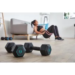 Mancuerna 7,5 Kg Hexagonal Dumbbell Musculación Cross Training Corength -tienda de equipos de fitness mancuerna 75 kg hexagonal dumbbell musculacion cross training corength 3