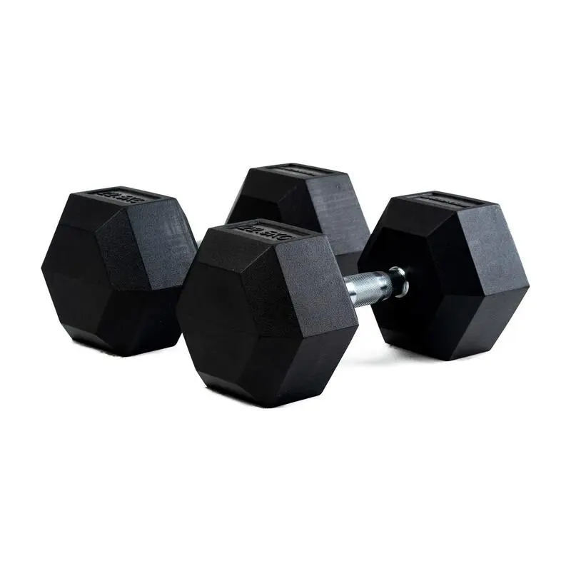BODYTONE Mancuernas De Goma Hexagonales Profesionales 22Kg 4 BODYTONE Mancuernas De Goma Hexagonales Profesionales 22Kg - Imagen 2