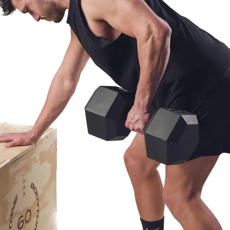 BODYTONE Mancuernas De Goma Hexagonales Profesionales 22Kg 6 BODYTONE Mancuernas De Goma Hexagonales Profesionales 22Kg - Imagen 4