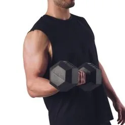BODYTONE Mancuernas De Goma Hexagonales Profesionales 27Kg -tienda de equipos de fitness mancuernas de goma hexagonales profesionales 27kg 2