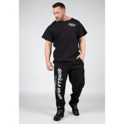 Pantalón Chándal Fitness Largo Hombre GORILLA WEAR Augustine OldSchool Negro -tienda de equipos de fitness pantalon chandal fitness largo hombre gorilla wear augustine oldschool negro 3