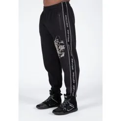 Pantalón Chándal Fitness Largo Hombre GORILLA WEAR Buffalo Negro Rojo -tienda de equipos de fitness pantalon chandal fitness largo hombre gorilla wear buffalo negro gris