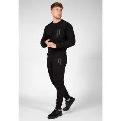 Pantalón Chándal Fitness Largo Hombre GORILLA WEAR Newark Negro -tienda de equipos de fitness pantalon chandal fitness largo hombre gorilla wear newark negro 3