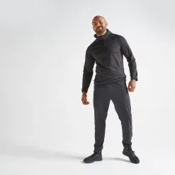 Pantalón Chándal Hombre Fitness Domyos FIT 500 Negro -tienda de equipos de fitness pantalon chandal hombre fitness domyos fit 500 negro 2