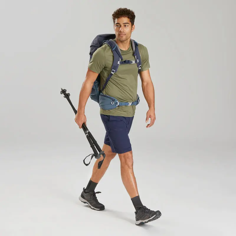 Pantalón Corto De Montaña Y Trekking Hombre Quechua MH100 Azul 6 Pantalón Corto De Montaña Y Trekking Hombre Quechua MH100 Azul - Imagen 4